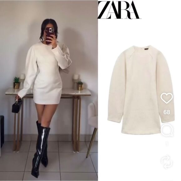 NWT ZARA VOLUMINOUS SLEEVE DRESS - Picture 12 of 15